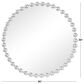 Maple and Jade 36" Round Metal Wall Mirror with Beaded Detailing in Satin Silver, , large