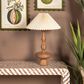 Creative Coop Andi Resin Table Lamp with Pleated Shade in Brown, , large