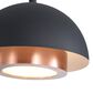 Golden Lighting Solsken 7" 1-Light Pendant in Sand Black, , large
