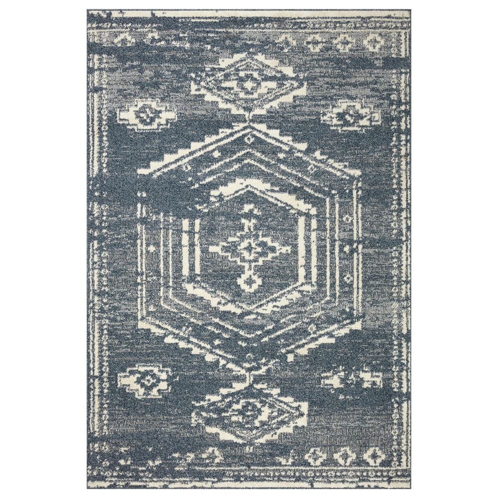 Magnolia Home Gigi Denim and Ivory 4" x 6" Area Rug, , large