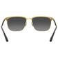 Rayban Glasses Sunglasses with Grey Gradient Mirror Lenses in Polished Black on Gold, , large