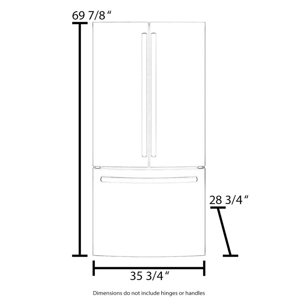Cafe 23.1 Cu. Ft. French Door Refrigerator in Matte Black in Brushed Stainless, , large