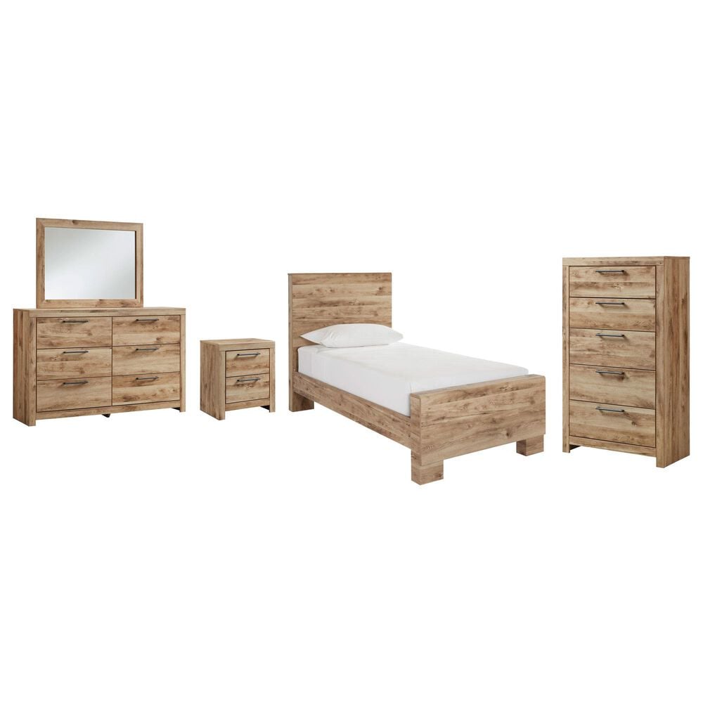 Ashley Hyanna 5-Piece Twin Bedroom Set in Golden Rust Tan, , large