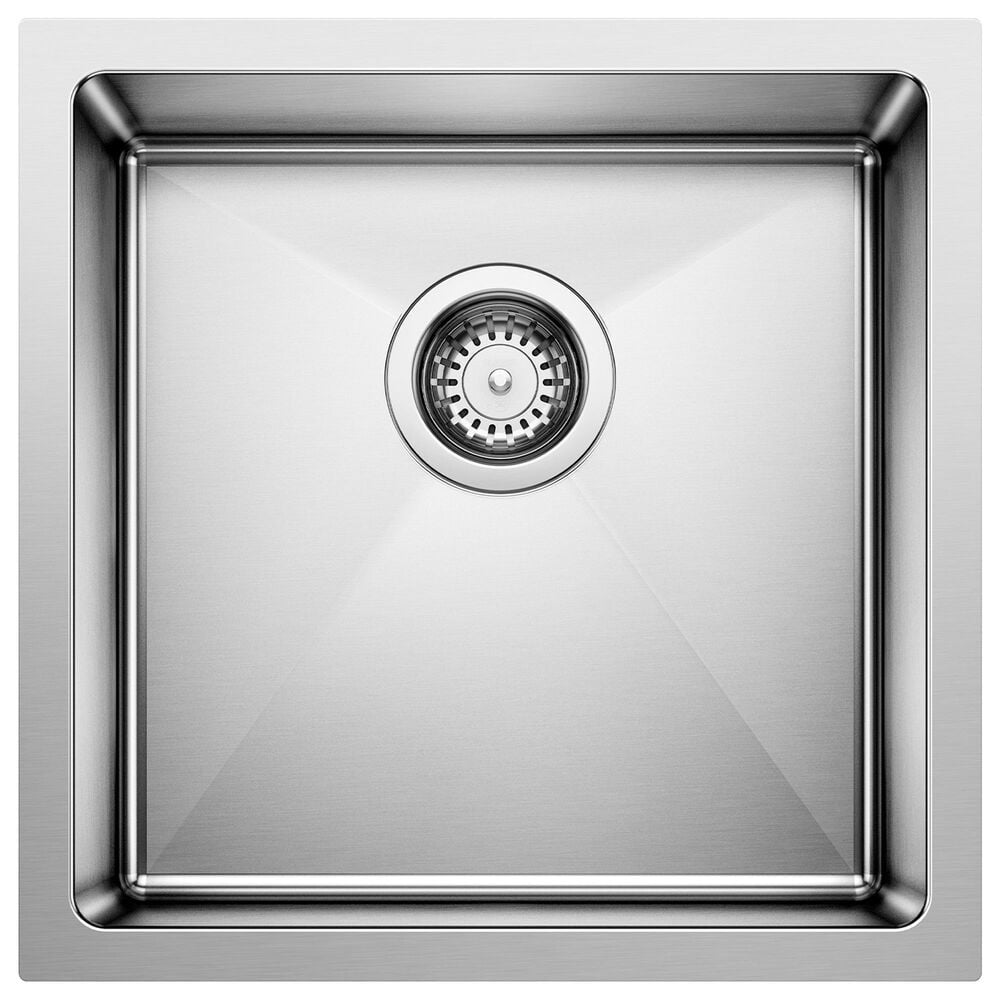 Blanco Quatrus 17" R15 Bar Sink in Refined Brushed, , large