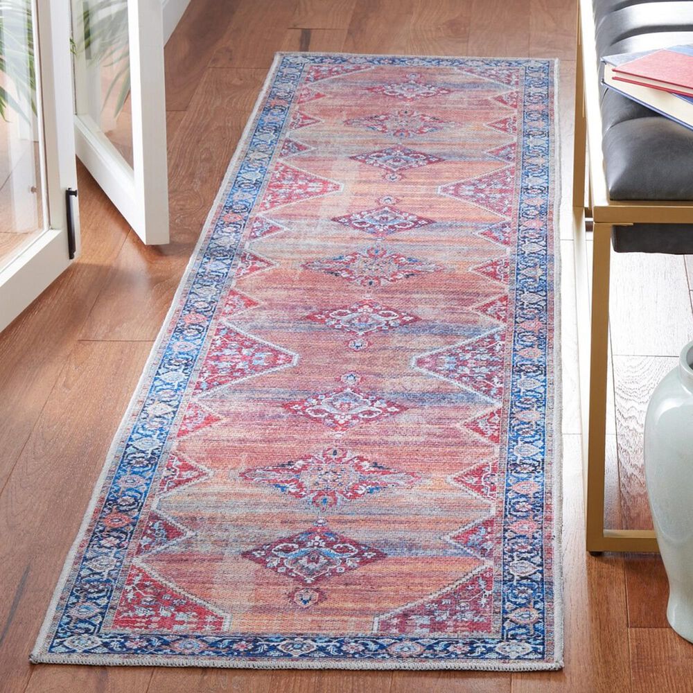Safavieh Serapi 2&#39; x 8&#39; Rust and Navy Runner, , large