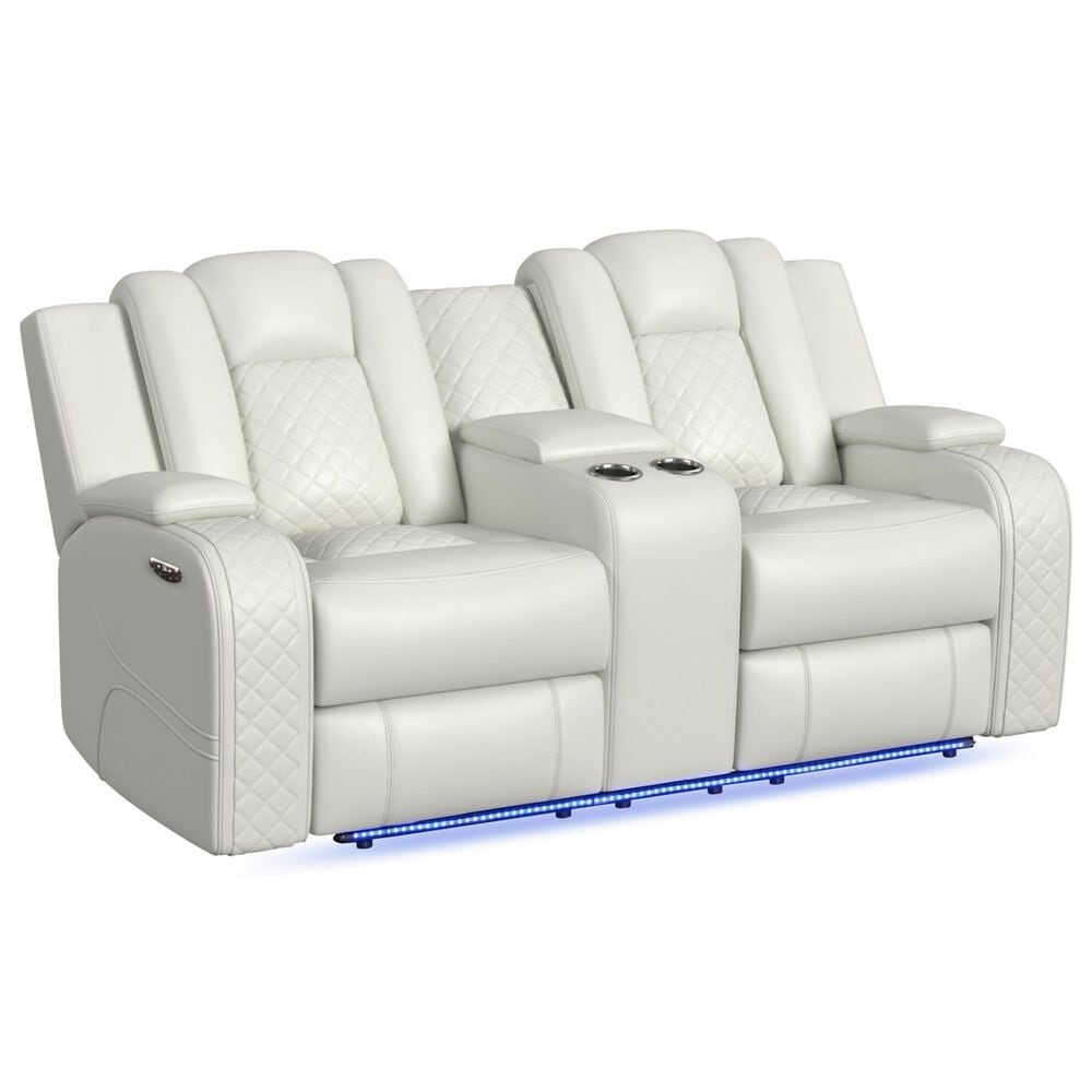 Mayberry Hill Carlo Power Reclining Loveseat in Pebble Oyster, , large