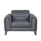 Nicoletti Calia Sofas Eminence Leather Accent Chair in Blu, , large