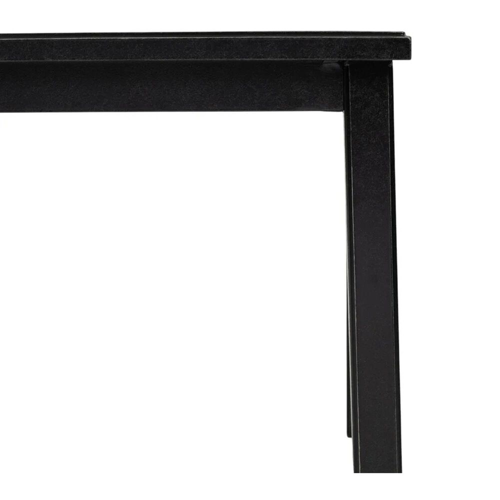 GatherCraft Lucia Patio Square End Table in Black, , large