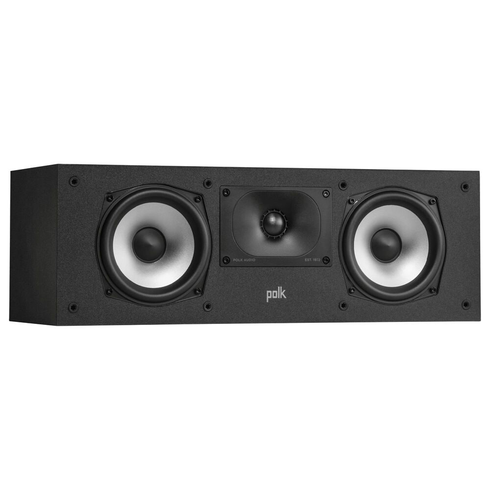 Polk 12&quot; Subwoofer + 6.5 Floorstanding Tower Speaker + 5.25 Center Channel Speaker + Denon 5.2 Channel AV 8K Receiver with HEOS Built-in in Black, , large