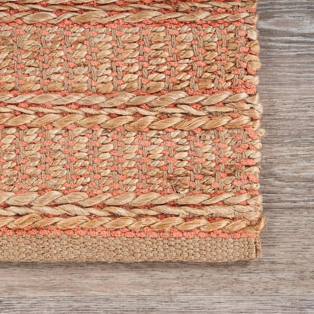 L&amp;R Resources Natural Fiber Tan and Pink 9' x 12' Area Rug, , large