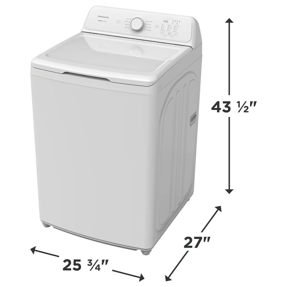 Frigidaire 4.1 Cu. Ft. Top Load Washer and 7 Cu. Ft. Gas Dryer Laundry Pair in White, , large