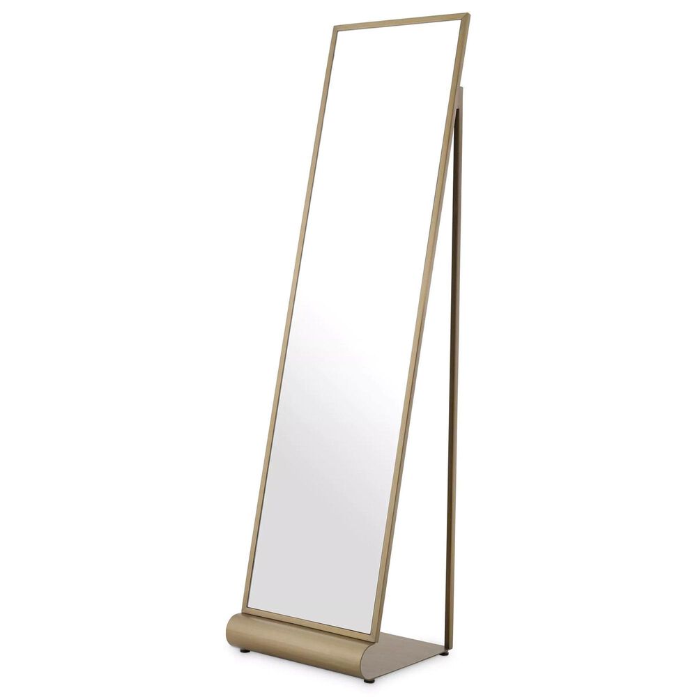 Eichholtz Panorama Floor Mirror in Brushed Brass, , large