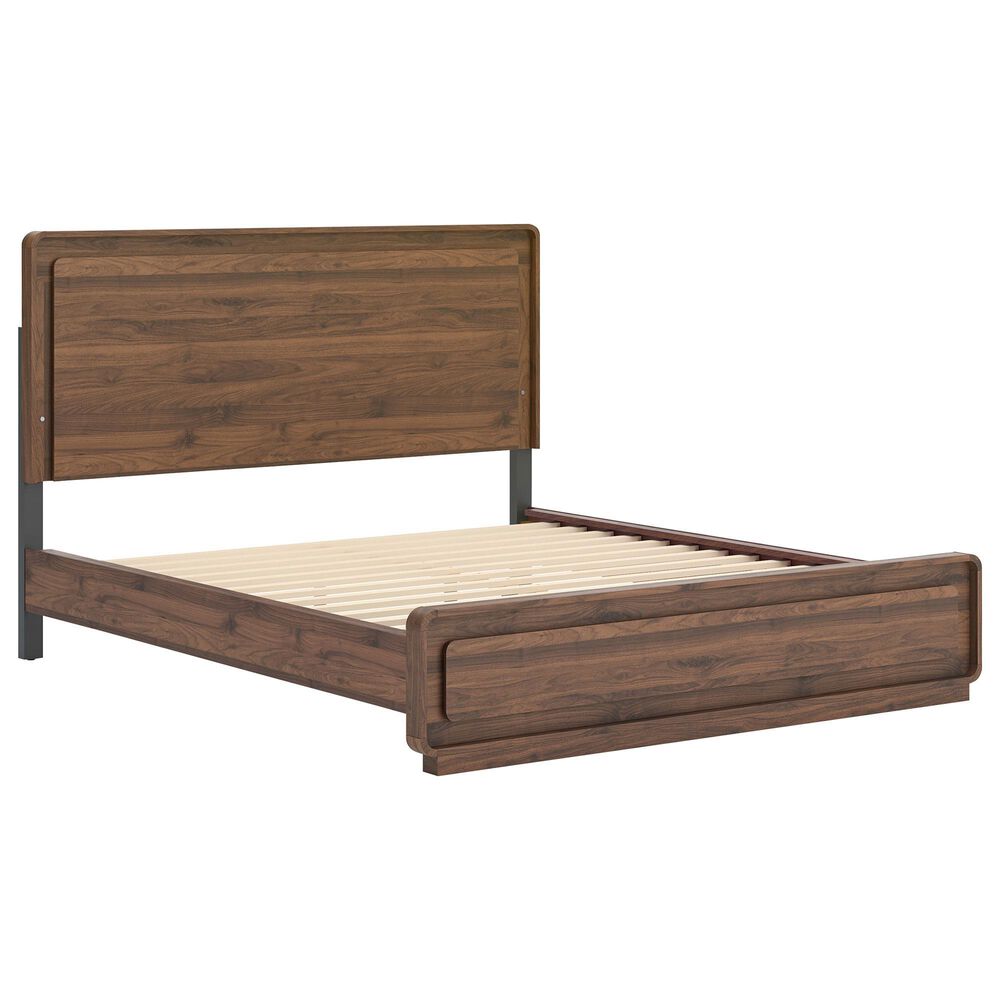 Ashley Fortlorn 4-Piece California King Bedroom Set in Walnut Brown with LED Light, , large