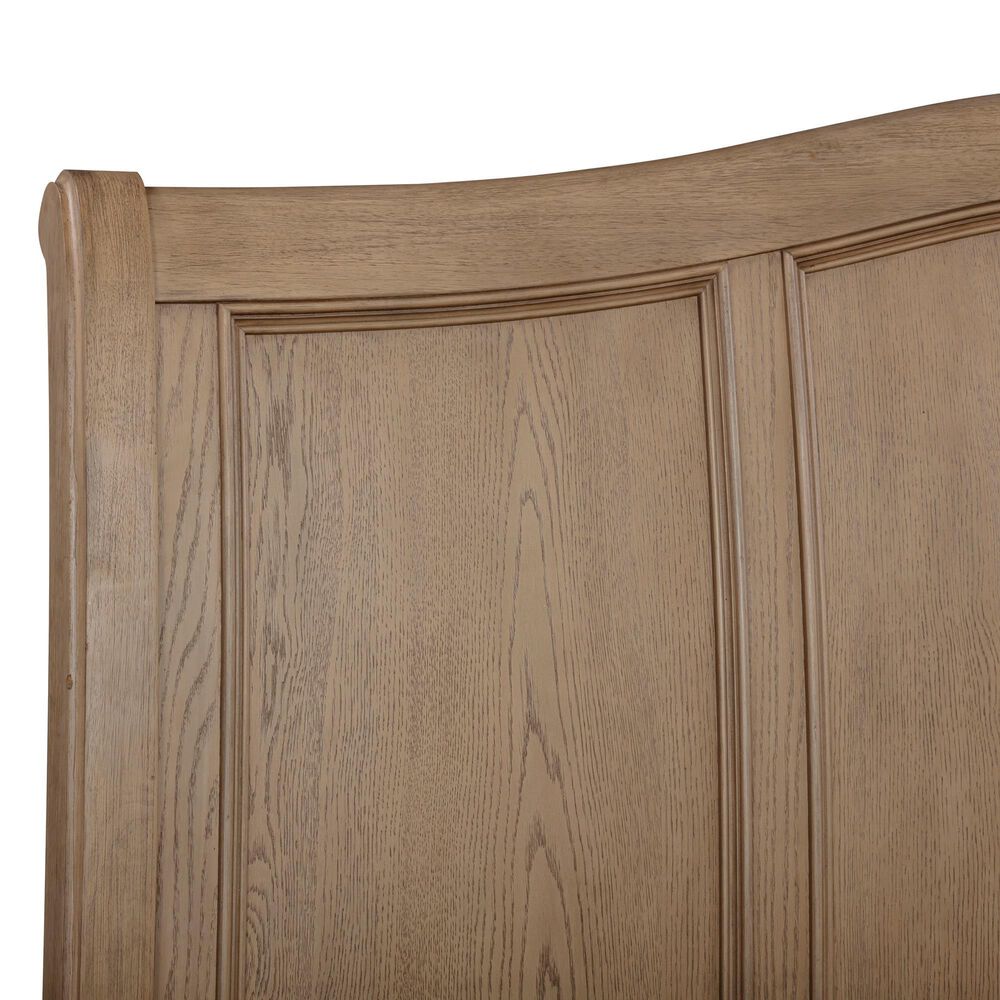 Riva Ridge Oxford 4-Piece King Sleigh Bedroom Set in Tan with USB Ports, , large