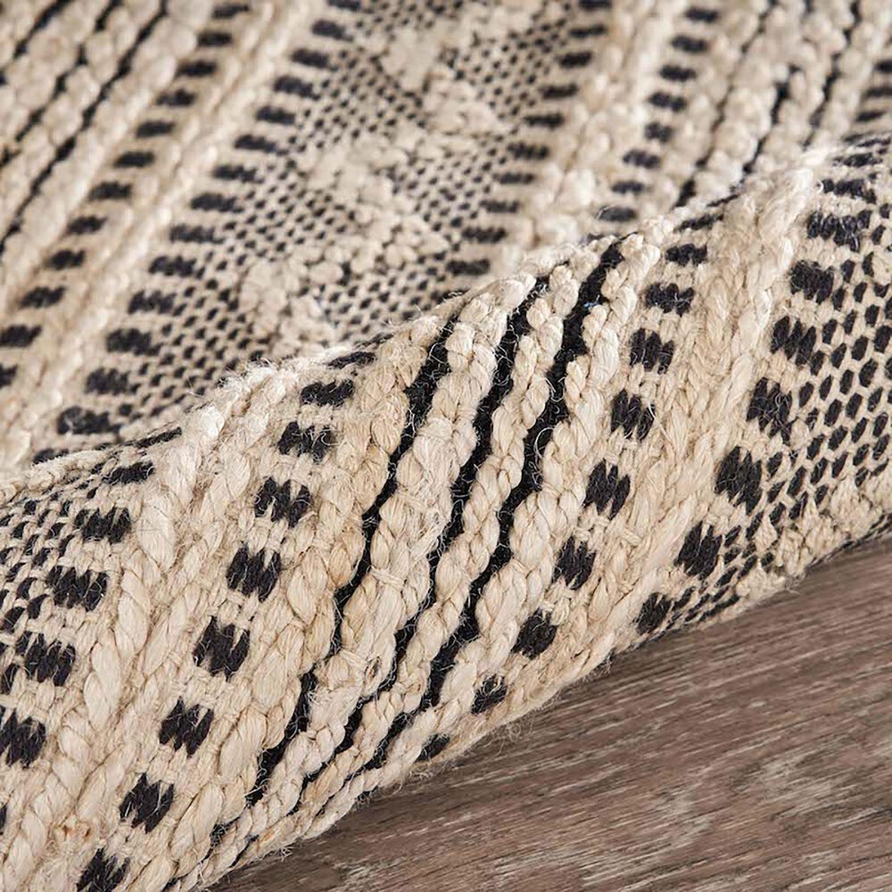 L&amp;R Resources Bleached Naturals 7&#39;9&quot; x 9&#39;9&quot; Jet Black Area Rug, , large