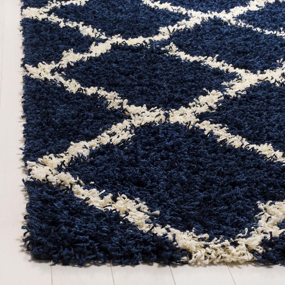 Safavieh Dallas Shag SGD257N-10 10&#39; x 14&#39; Navy/Ivory Area Rug, , large