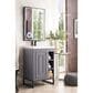 James Martin Vanities Alicante 24" Single Bathroom Vanity in Grey Smoke and Matte Black with 5 cm White Glossy Resin Top and Rectangular Sink, , large