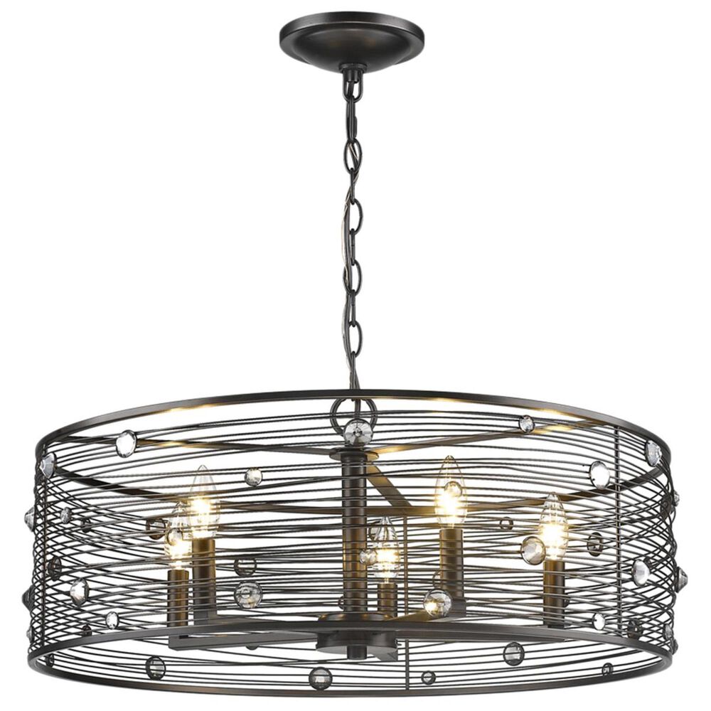 Golden Lighting Bijoux 5-Light Chandelier in Brushed Etruscan Bronze, , large