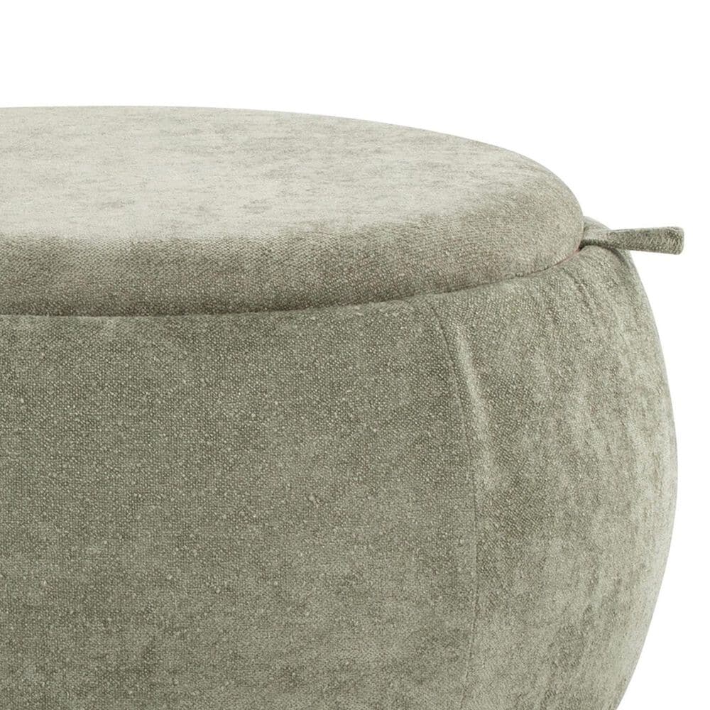 Lumisource Tray Storage Pouf with Leg in Green, , large