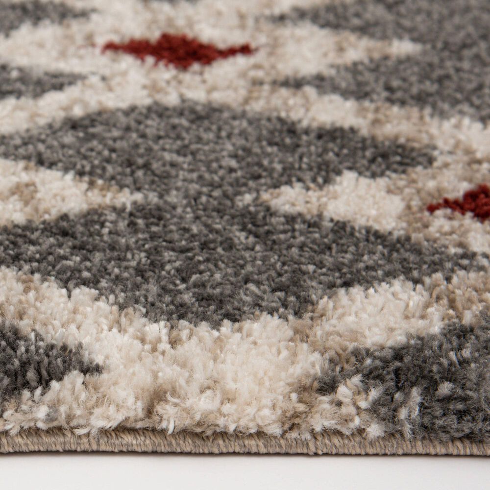 Central Oriental Tulsa Kiernan 5&#39; x 7&#39;3&quot; Armor Grey and Rust Area Rug, , large