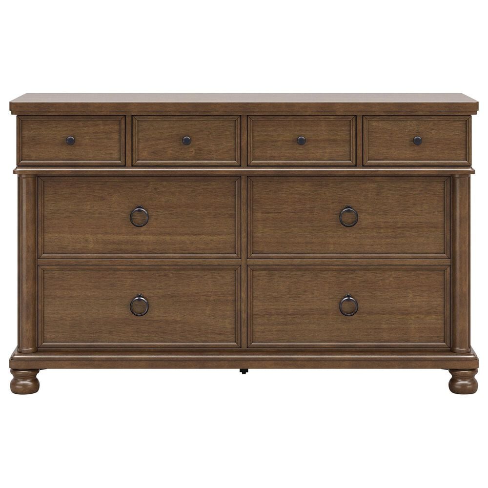 Ashley Rowlenstown 3 Piece Queen Bedroom Set in Medium Brown, , large