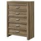 Crown Mark Valor 5-Drawer Chest in Light Brown, , large
