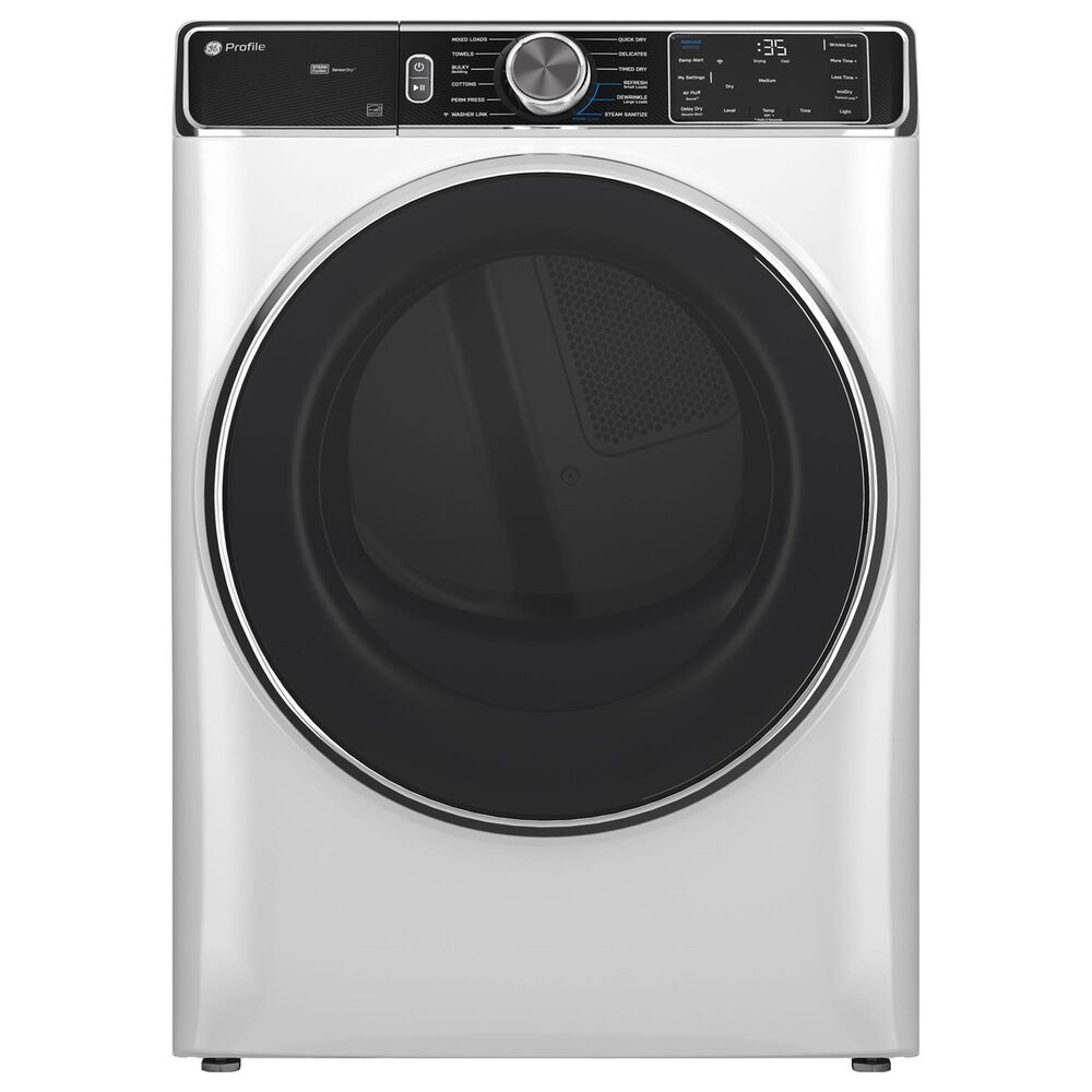 GE Profile 5.3 Cu. Ft. Front Load Washer and 7.8 Cu. Ft. Gas Dryer Laundry Pair in White and Chrome, , large