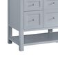 James Martin Vanities Breckenridge 60" Single Bathroom Vanity in Serenity Blue with 3 cm White Zeus Quartz Top and Rectangular Sink, , large