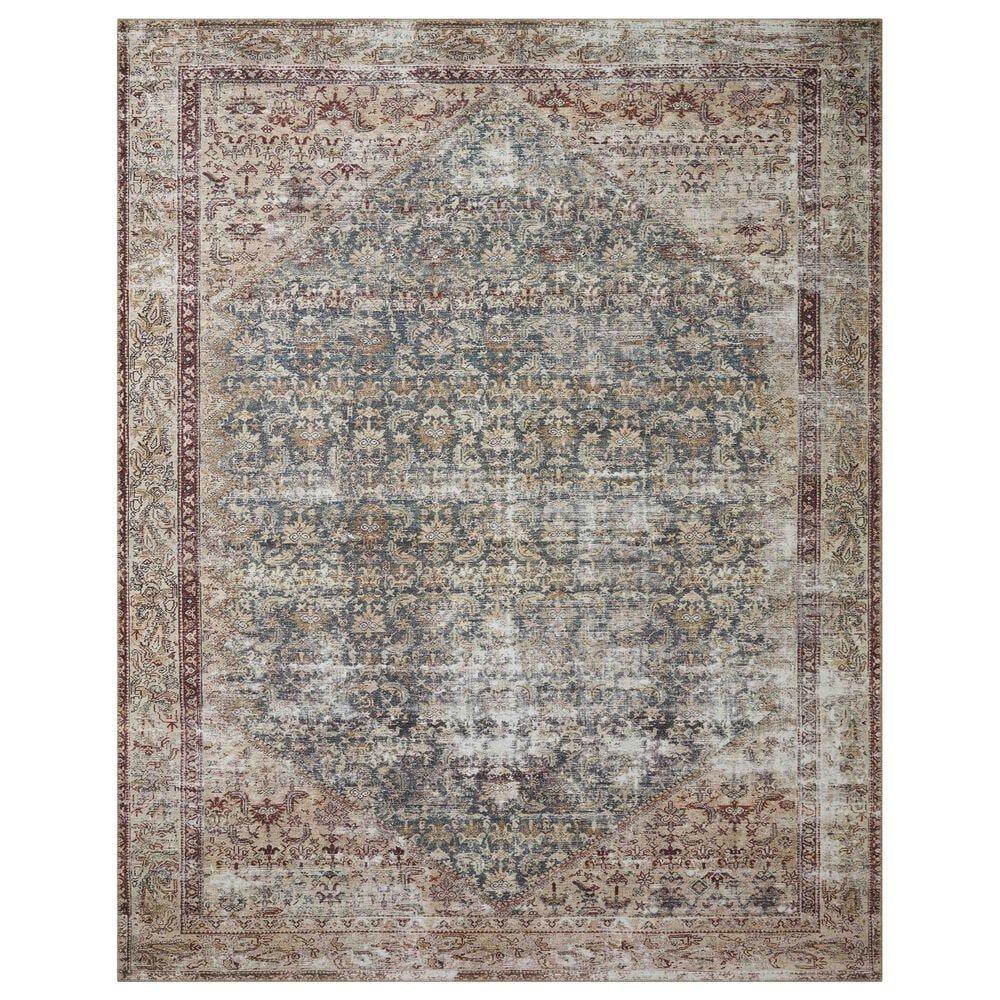 Amber Lewis x Loloi Georgie 10" x 14" Teal and Antique Area Rug, , large