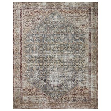 Amber Lewis x Loloi Georgie 10" x 14" Teal and Antique Area Rug, , large