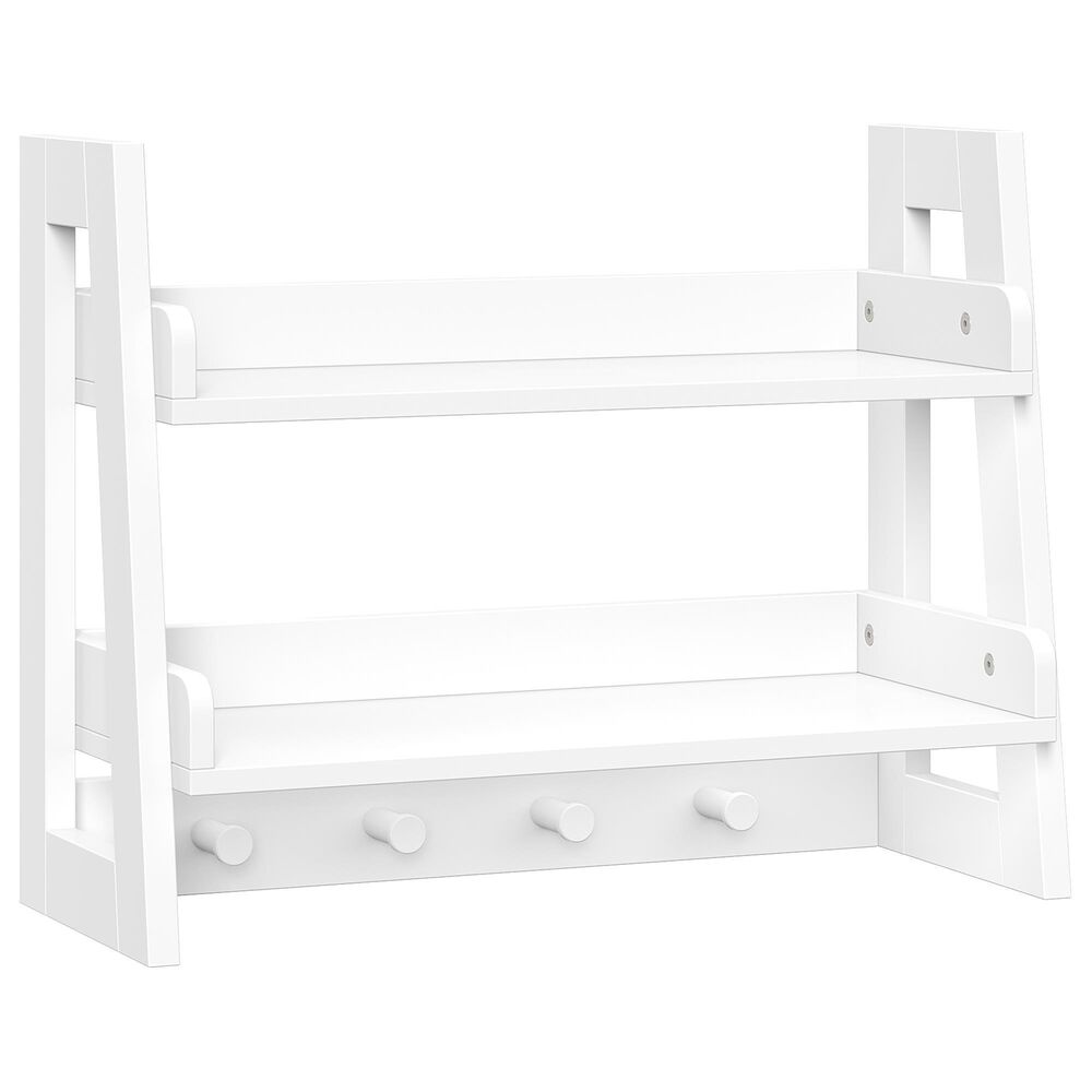RiverRidge Home Amery 2-Tier Ladder Wall Shelf in White, , large