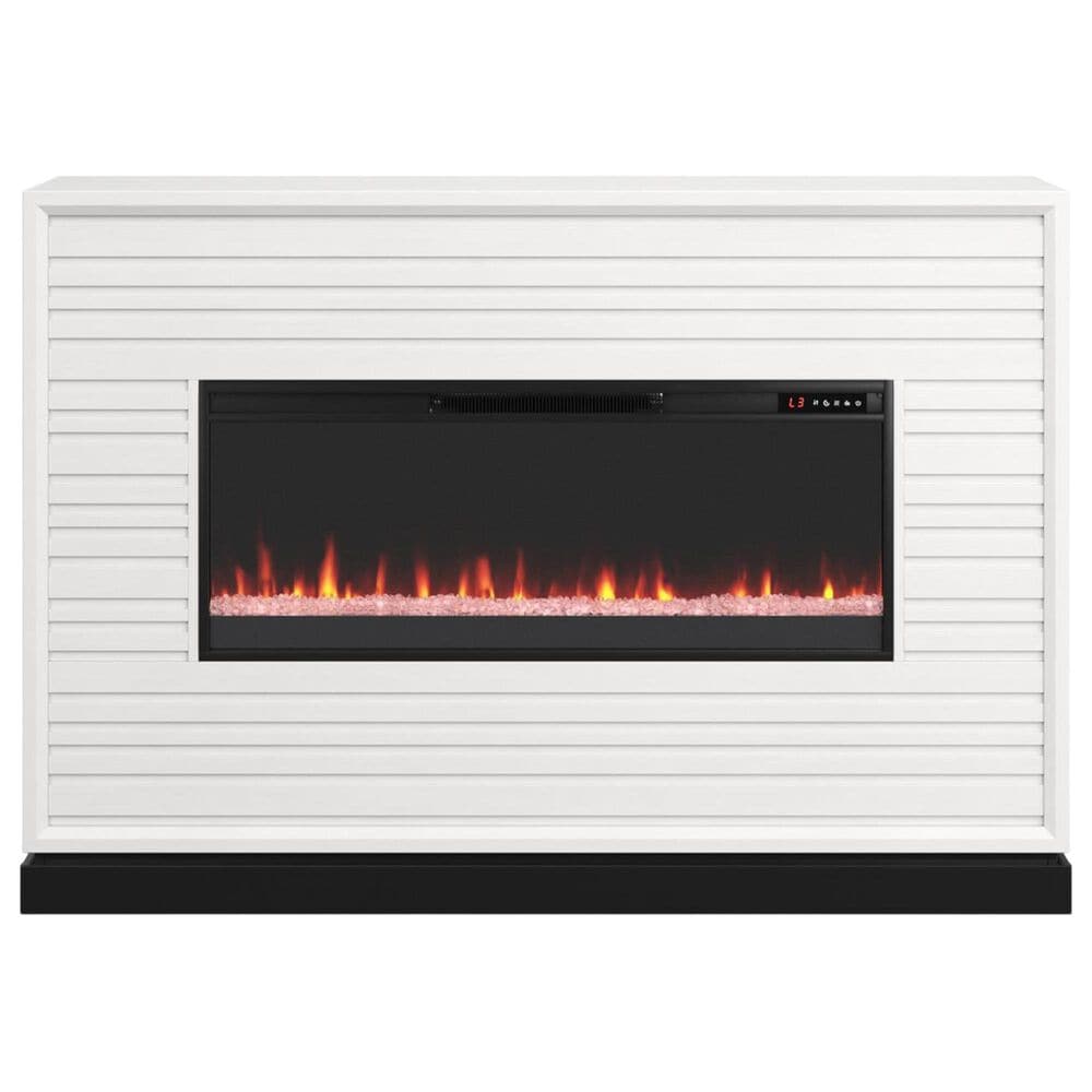 Legends Home Malibu Fireplace Mantel in White and Seal Skin, , large