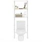 HOMLUX Turn-N-Tube 3-Shelf Over The Toilet Storage Space Saver in White, , large
