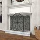 Maple and Jade 49" x 36" Fireplace Screen in Black, , large