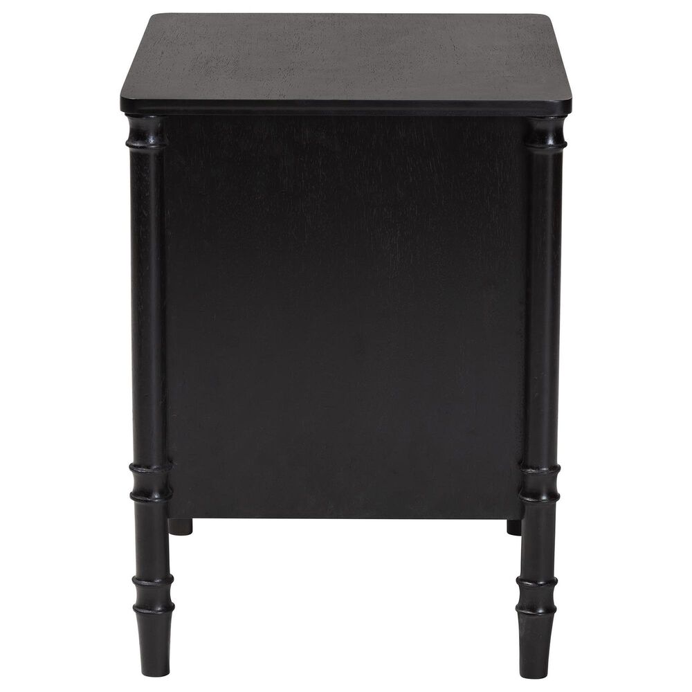 Baxton Studio Marisela 2-Drawer Nightstand in Black, , large