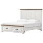Ashley Savonport 5 Piece King Storage Bedroom Set in White and Brown, , large