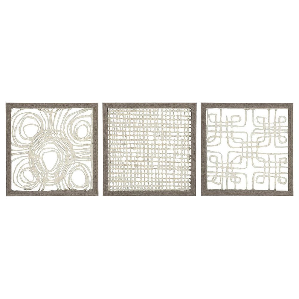 Ashley Odella 20" x 20" Wall Decor in Cream (Set of 3), , large
