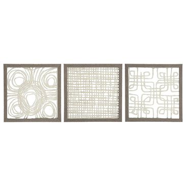 Signature Design by Ashley Odella 20" x 20" Wall Decor in Cream (Set of 3), , large
