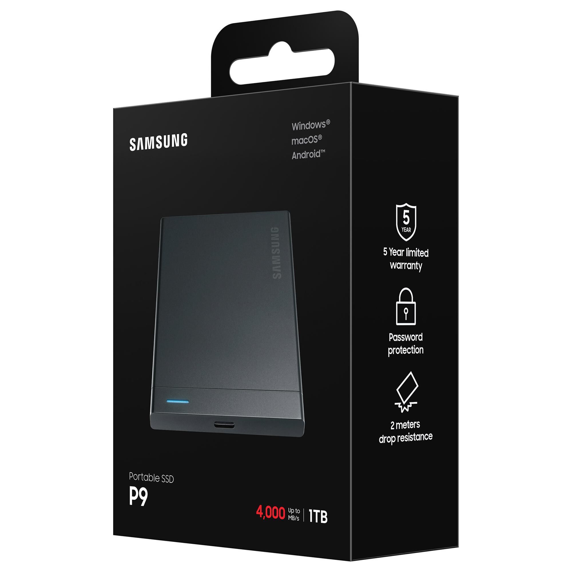 Samsung 1TB P9 Portable SSD in Black