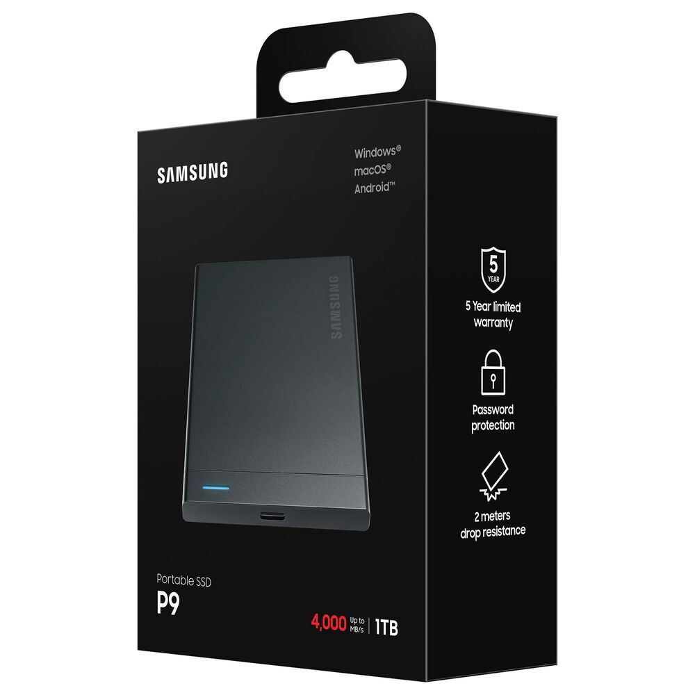 Samsung 1TB P9 Portable SSD in Black, , large