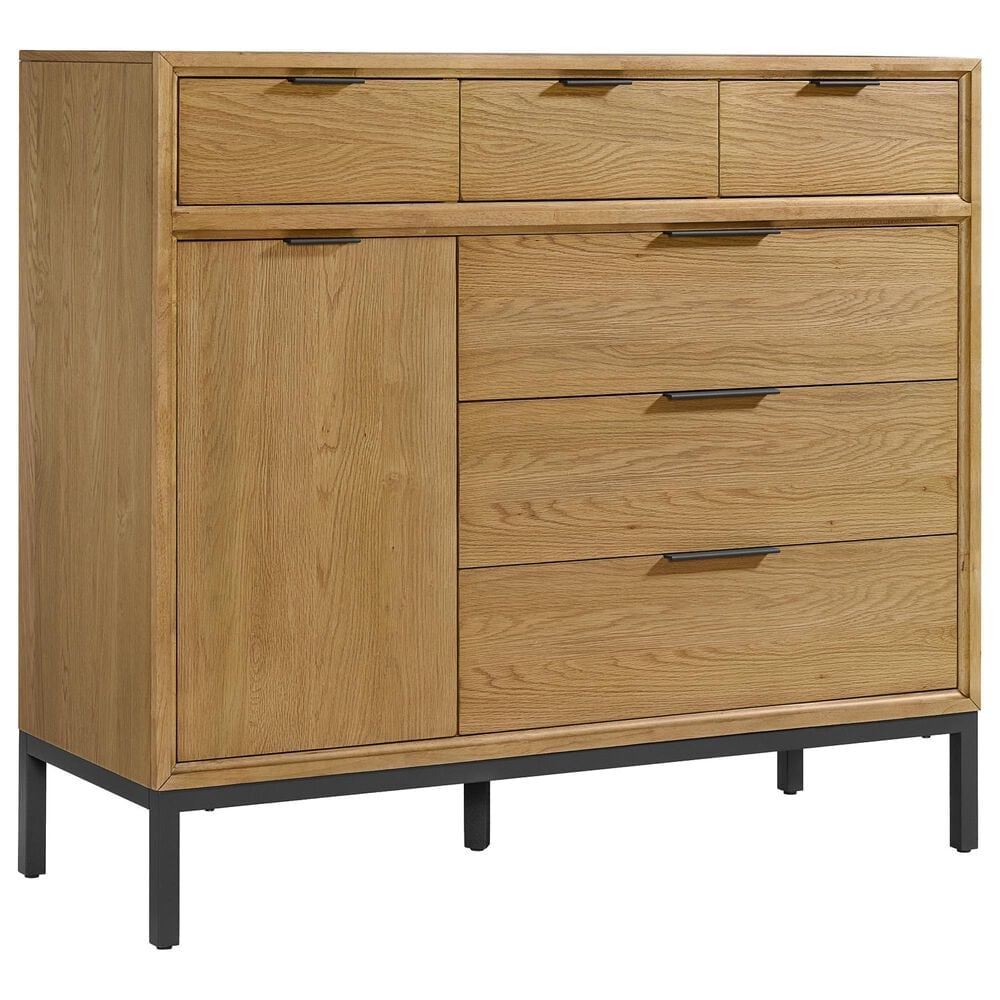 Hawthorne Furniture Newport 6-Drawer Gentleman"s Chest in Natural Oak, , large