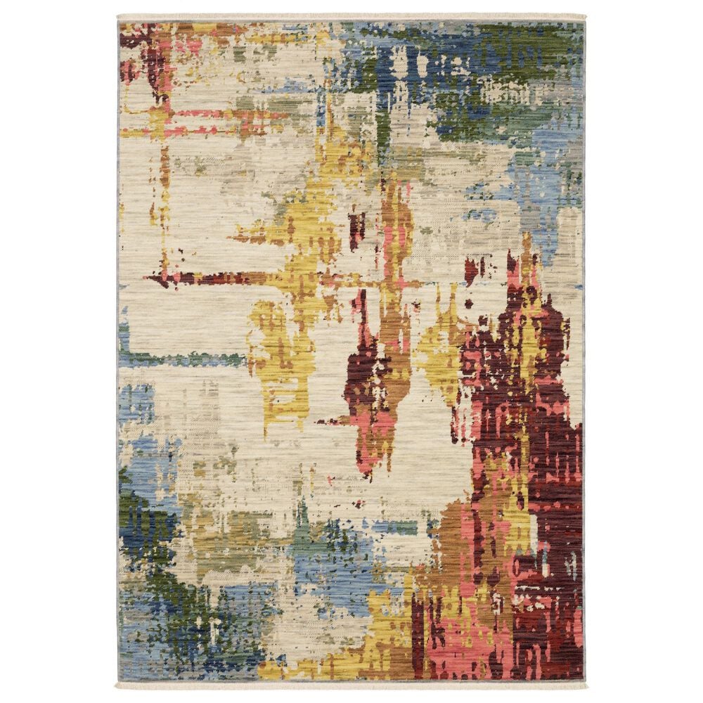 Oriental Weavers Soleri 5"3" x 7"6" Beige, Blue and Red Area Rug, , large