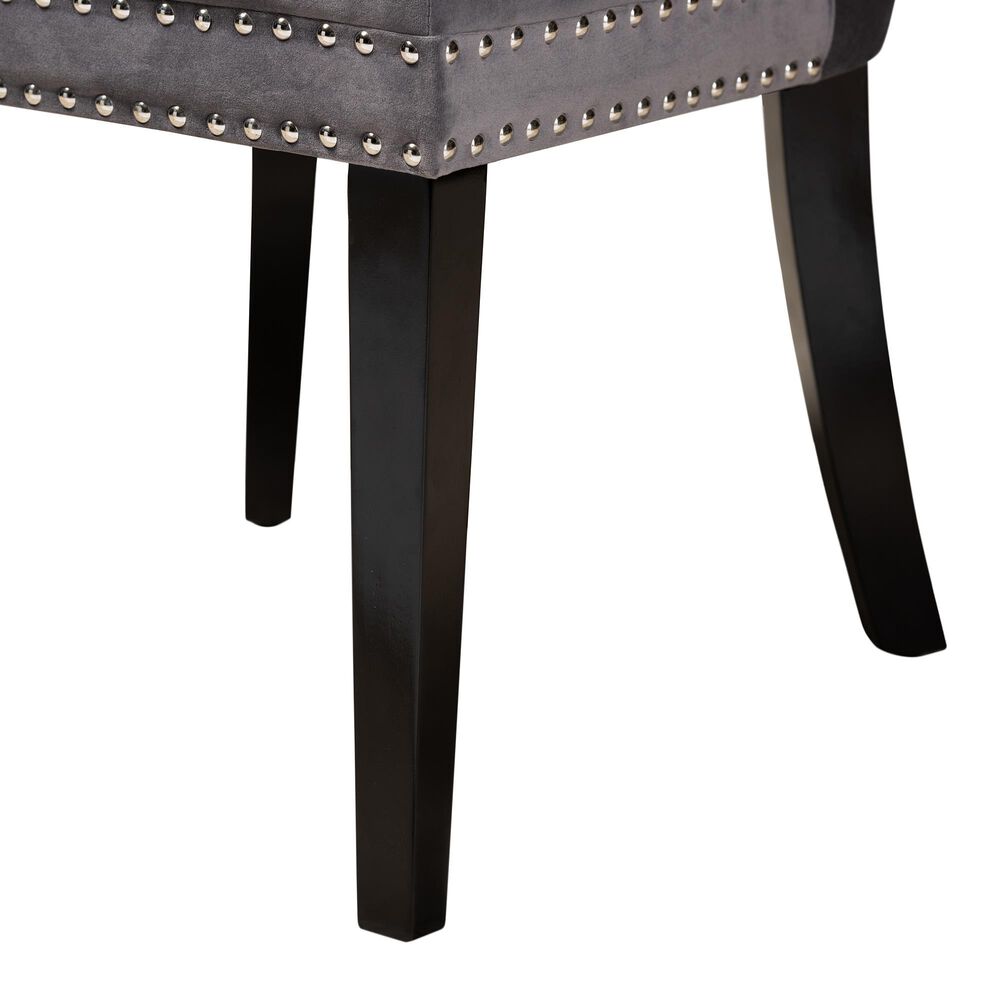 Baxton Studio Remy Side Chair with Grey Cushion in Espresso (Set of 2), , large