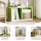 HOMLUX 2-Tier Open Shelf Bookcase in Green and White, , large