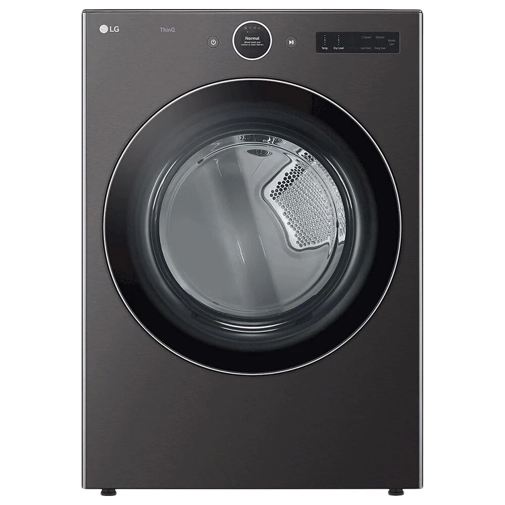 LG 5 Cu. Ft. Front Load Washer with 25 Wash Cycles and 7.4 Cu. Ft. Electric Dryer Laundry Pair in Black Steel, , large