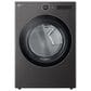 LG 5 Cu. Ft. Front Load Washer with 25 Wash Cycles and 7.4 Cu. Ft. Electric Dryer Laundry Pair in Black Steel, , large