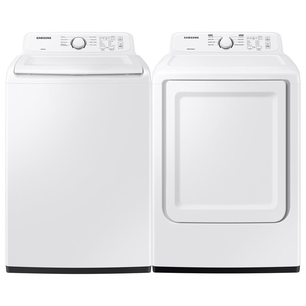 Samsung 4.1 Cu. Ft. Top Load Washer and 7.2 Cu. Ft. Electric Dryer Laundry Pair in White, , large