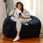 Jaxx Saxx 4" Plush Bean Bag Chair in Midnight Blue, , large