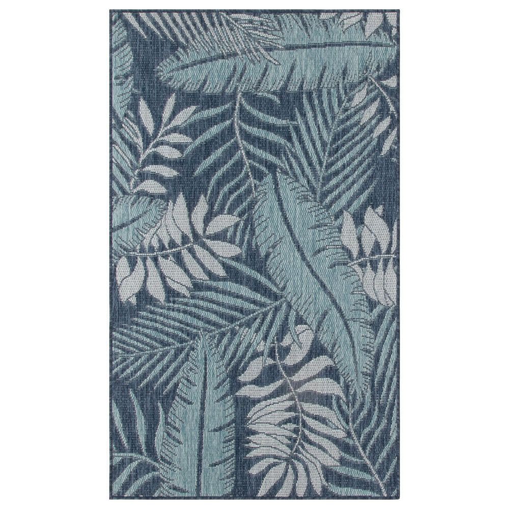 Nourison Garden Oasis GOA02 Navy 3&#39; x 5&#39; Indoor/Outdoor Area Rug, , large