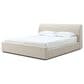 Urban Home Louis Queen Upholstered Platform Sleigh Bed in Natural Linen, , large